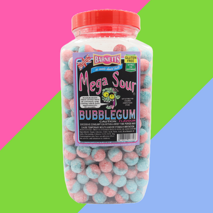 Barnetts Mega Sour Bubblegum Jar 3kg