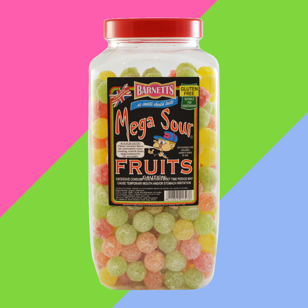 Barnetts Mega Sour Fruits Jar 3kg