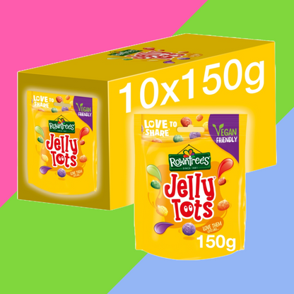 Rowntree's Jelly Tots Vegan Friendly Sweets Sharing Bag 10x150g