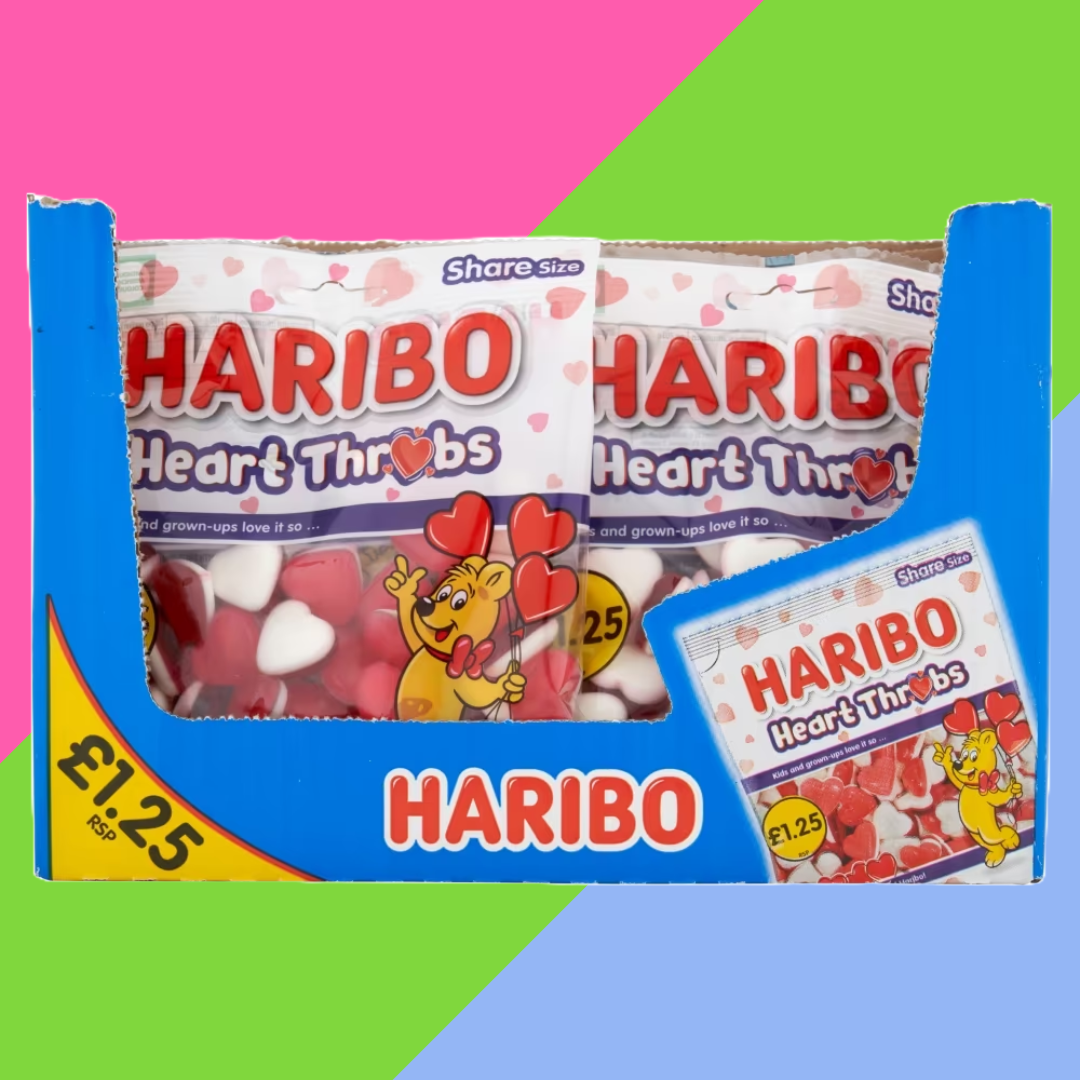 Haribo Heart Throbs 12x140g £1.25 PMP