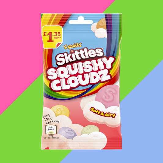 Skittles Squishy Cloudz Chewy Sweets Fruit Flavoured Sweets Treat Bag £1.35 PMP 14x70g