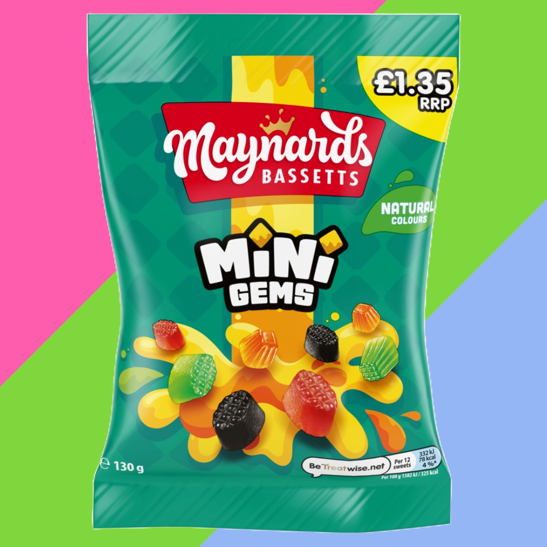 Maynards Bassetts Mini Gems Sweets Bag 10x130g £1.35 PMP