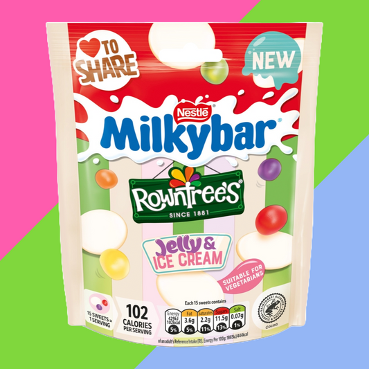 Milkybar Rowntree's Jelly & Ice Cream Share Bag 9x95g Bags