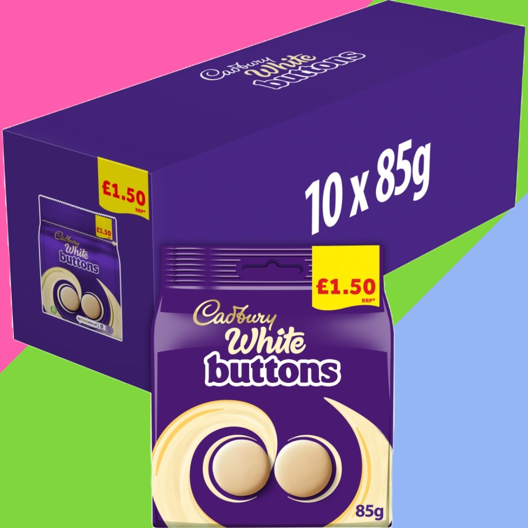 Cadbury White Buttons Chocolate Bag 10x85g £1.50 PMP