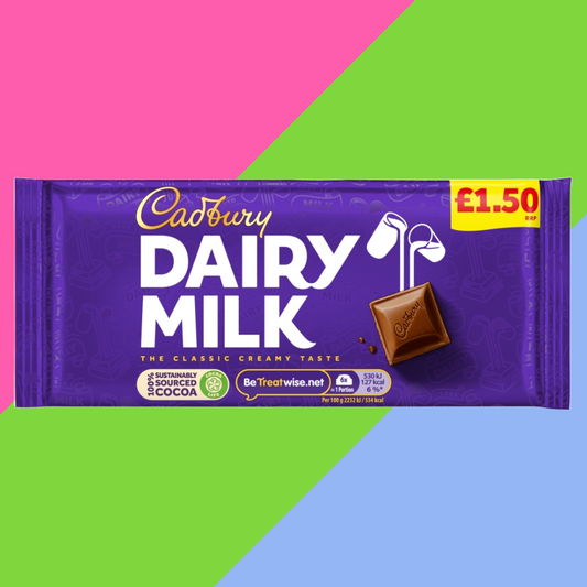 Cadbury Dairy Milk Chocolate Bar 22x95g £1.50 PMP