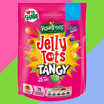 Rowntree's Jelly Tots Tangy Sweets Sharing Bag 10x140g