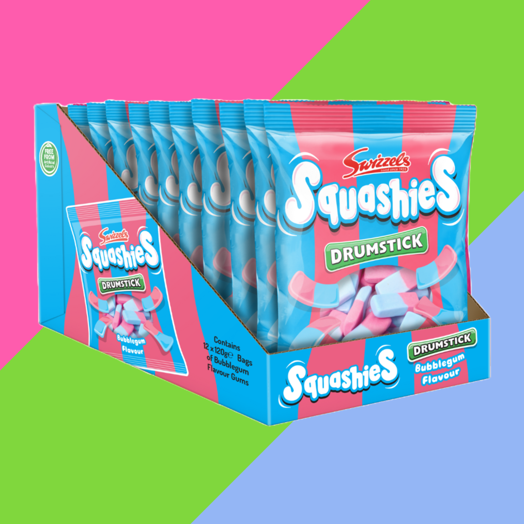 Swizzels Drumstick Squashies Bubblegum Flavour Bag 12 x 120g