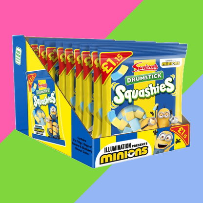 Swizzels Drumstick Squashies Minions Banana & Blueberry Bag 12 x 110g £1.15 PMP