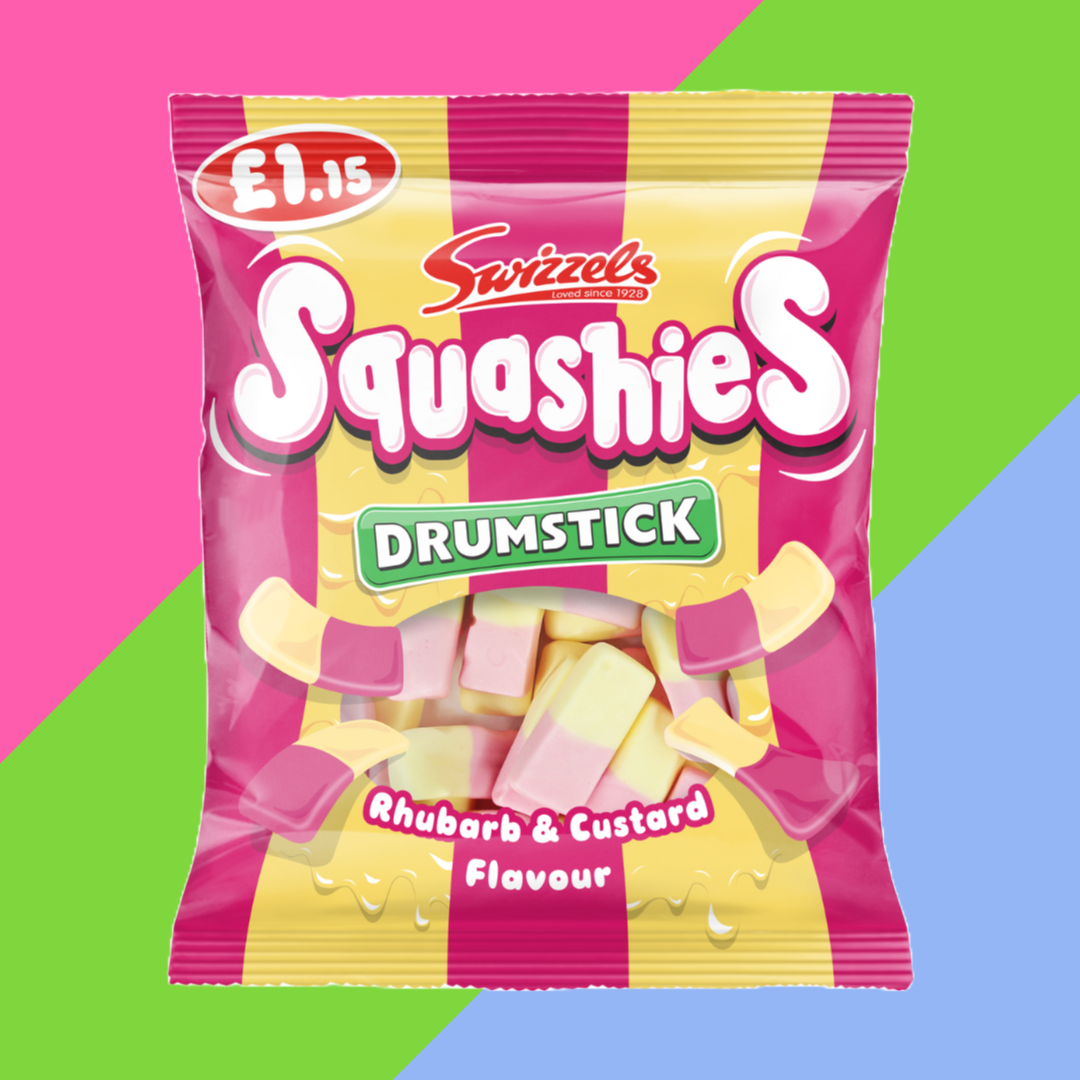 Swizzels Drumstick Squashies Rhubarb & Custard Flavour Bag 12 x 120g £1.15 PMP