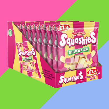 Swizzels Drumstick Squashies Rhubarb & Custard Flavour Bag 12 x 120g £1.15 PMP