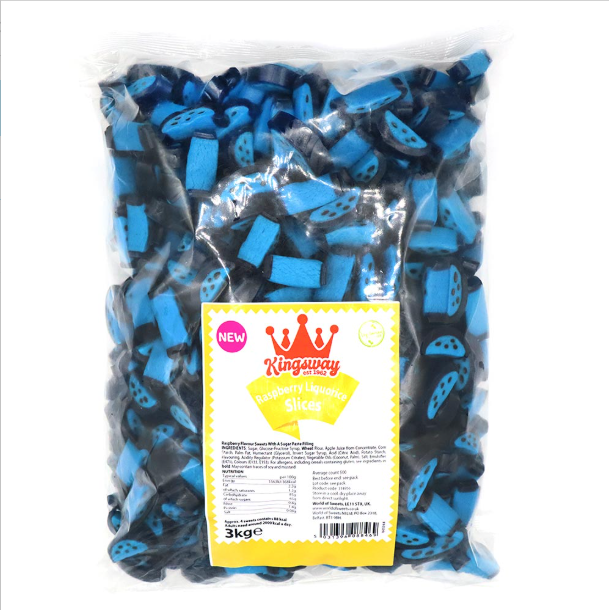 Kingsway Raspberry Liquorice Slices Bag 3kg