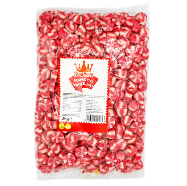 Kingsway Strawberry Twist Kisses Bag 3kg