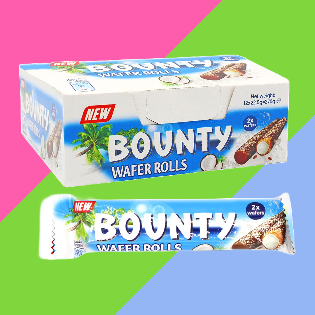 Bounty Wafer Rolls Bar 12x22.5g Bars (Egypt)