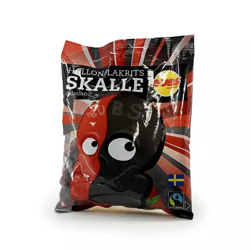 BUBS Raspberry Liquorice Skull 90g PACK OF 12