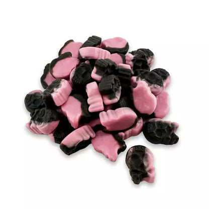 BUBS Raspberry Liquorice Foam Skull 90g PACK OF 12